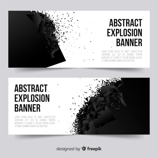 Free Vector dark explosion banner collection