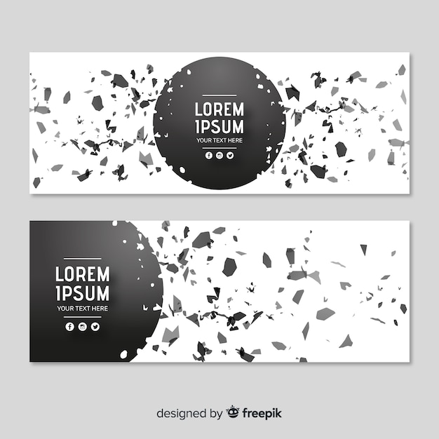 Free Vector dark explosion banner collection