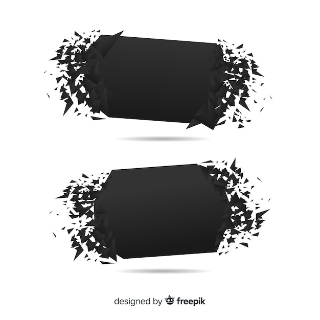 Free Vector dark explosion banner collection