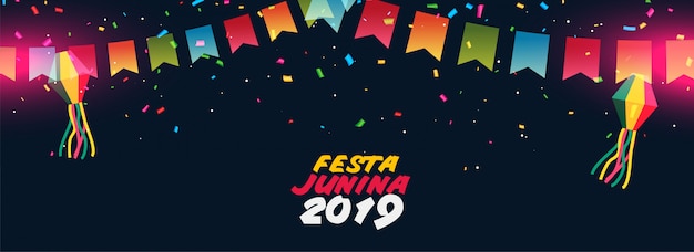 Free Vector dark festa junina festival design