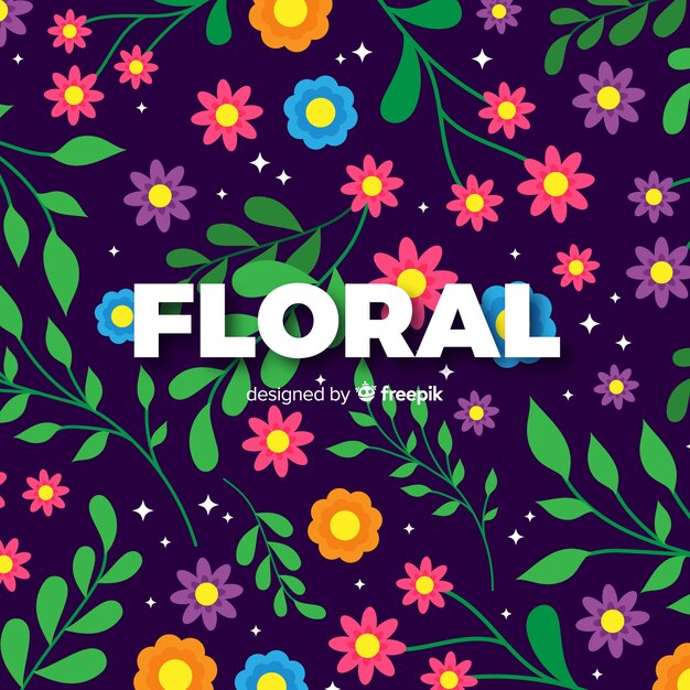 Dark floral background