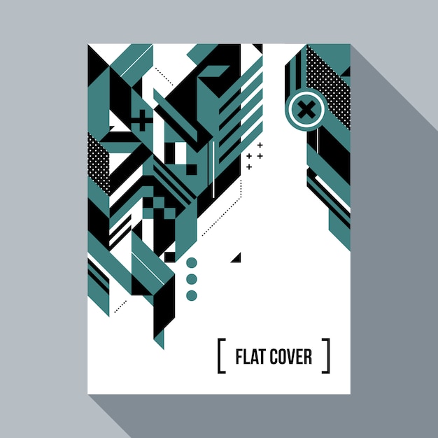 Dark green geometric cover design