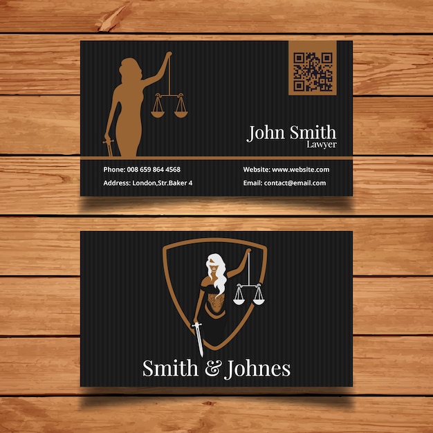 Free vector dark lawyer business card