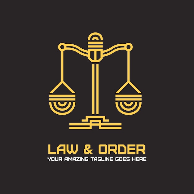 Free vector dark lawyer logo design