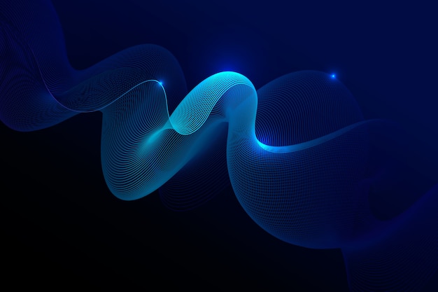 Free Vector dark liquid wavy night background