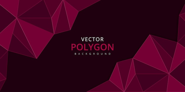 Free Vector dark maroon polygon pattern multipurpose monochrome abstract background banner