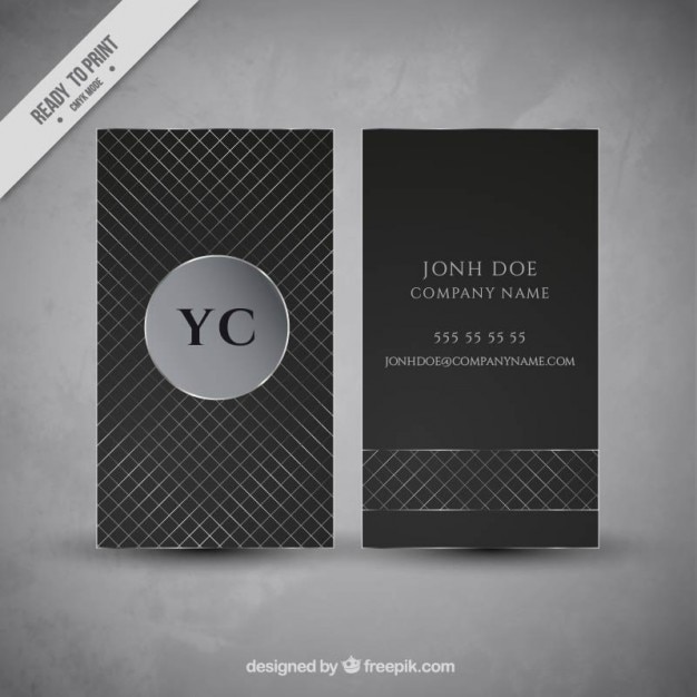 Free Vector dark modern business card