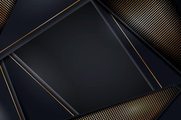 Dark paper layers background with golden details