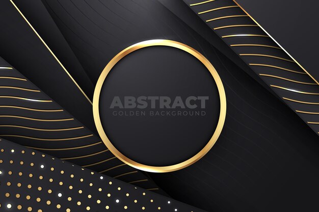 Dark paper layers background with golden details