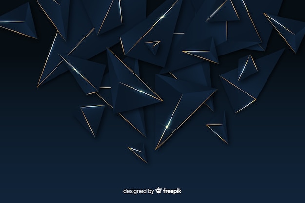 Free Vector dark polygonal background