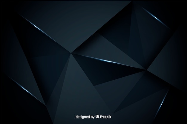 Free vector dark polygonal background