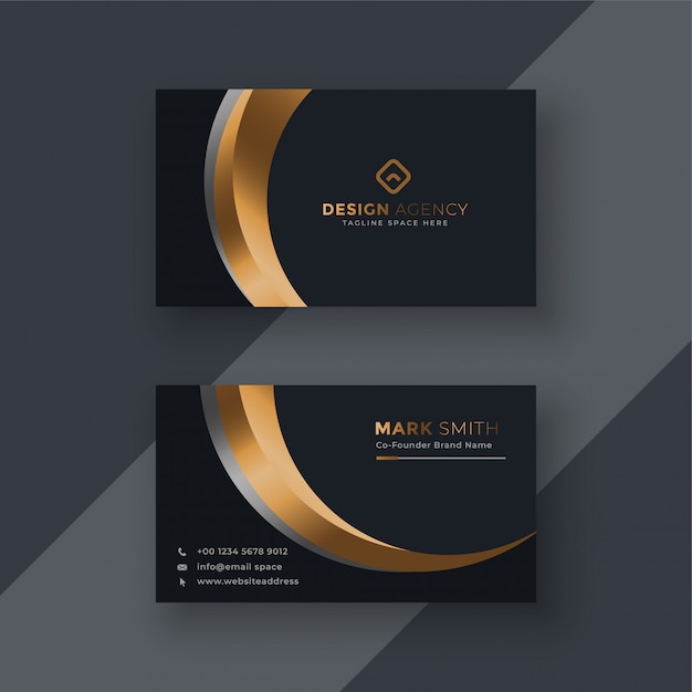 Dark premium business card template