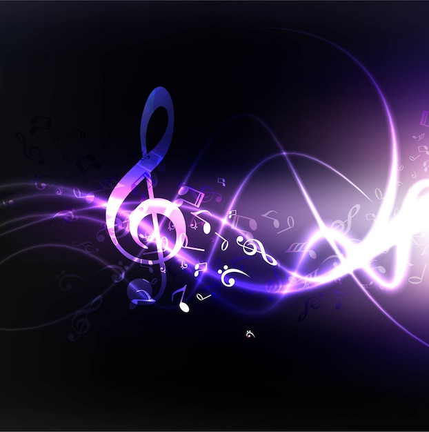 Dark shiny music background