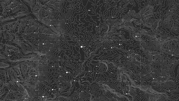 Dark topographic map