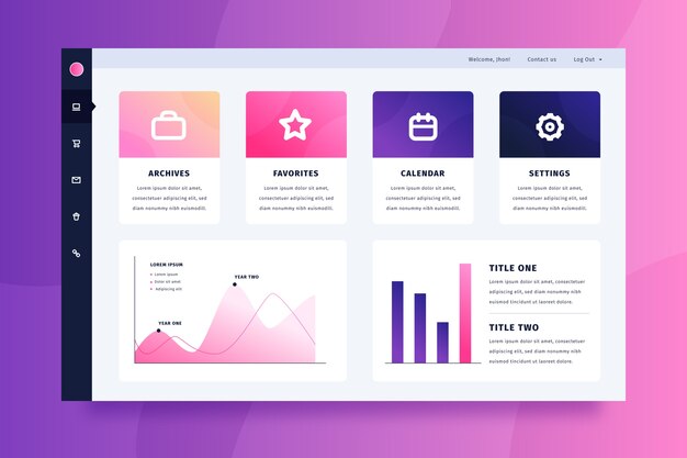 Dashboard element collection template