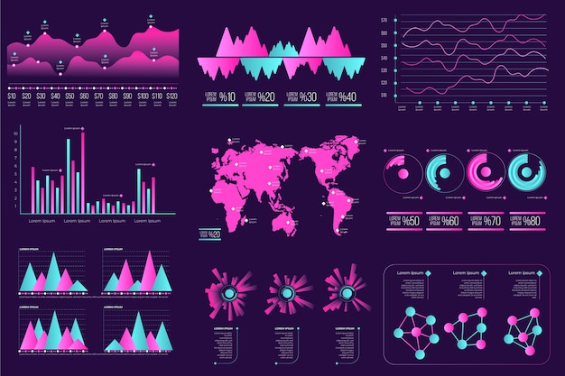 Free vector dashboard element collection