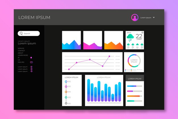 Dashboard user panel template