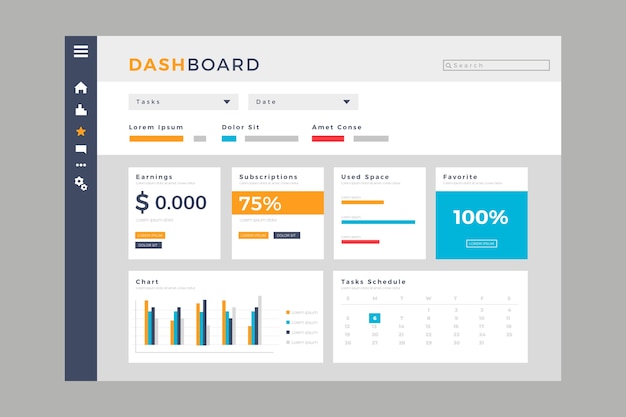 Dashboard user panel template