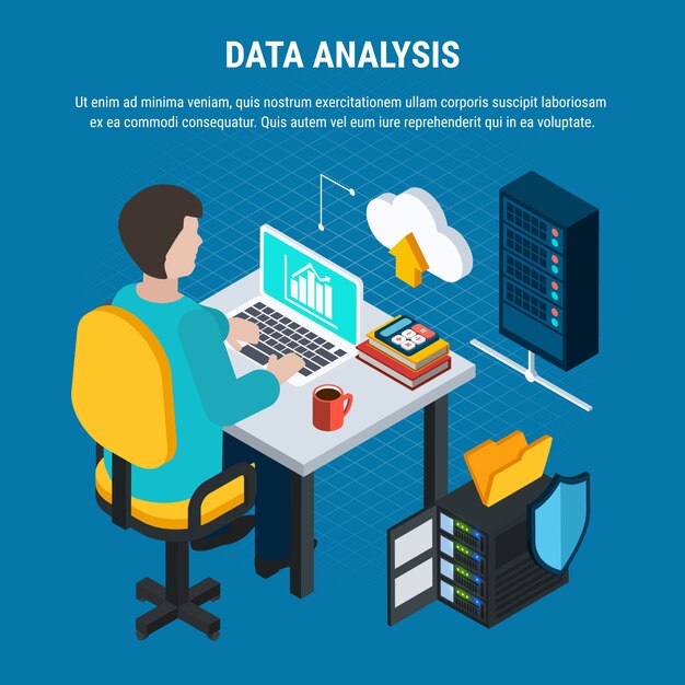 Data Analysis Isometric 