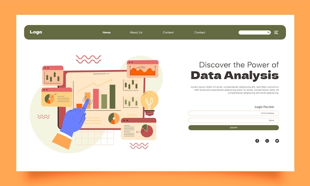 Free Vector data analysis template design