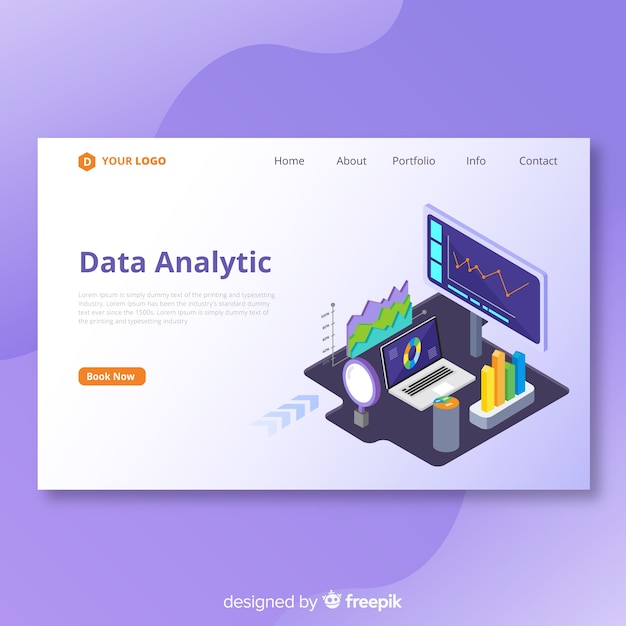 Data analytic landing page