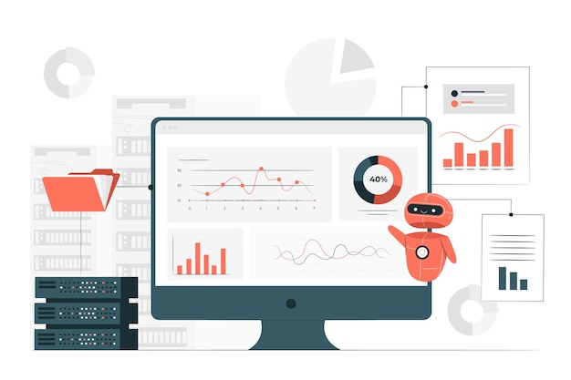 Free vector data extraction concept illustration