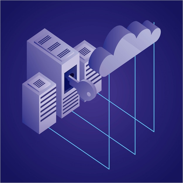 Free Vector data network illustration