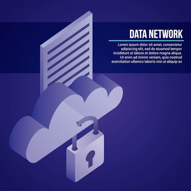 Free Vector data network illustration