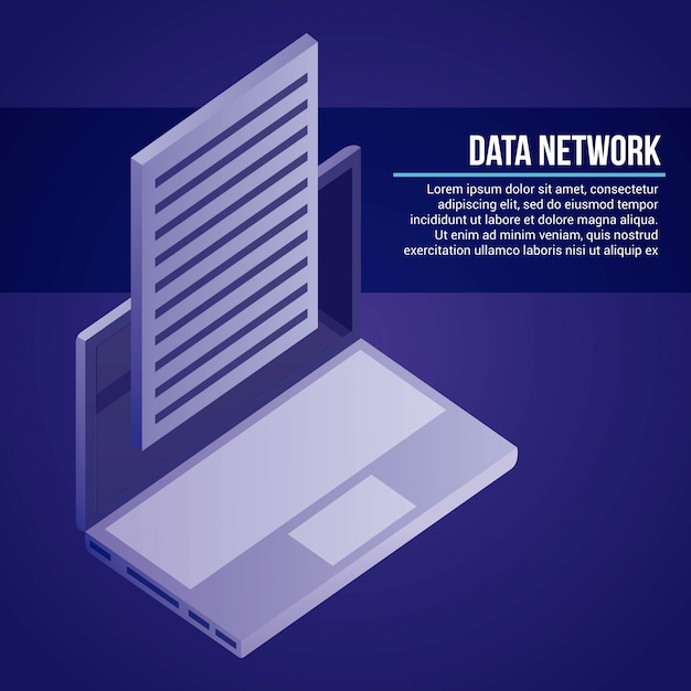 Free Vector data network illustration