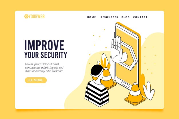 Data protection landing page template