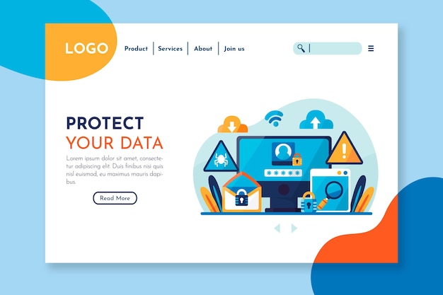 Data protection landing page template