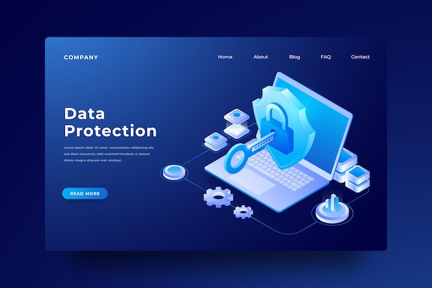 Data protection laptop landing page