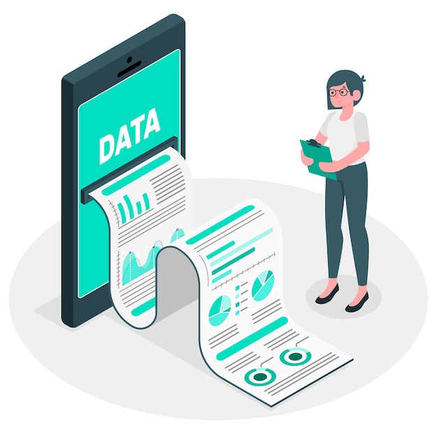 data report illustration concept