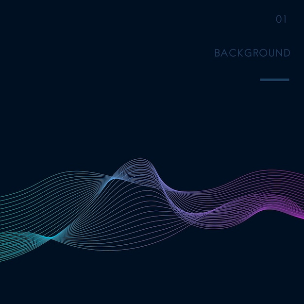 Free Vector data visualization dynamic wave pattern vector