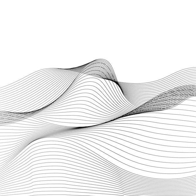 Free vector data visualization dynamic wave pattern vector