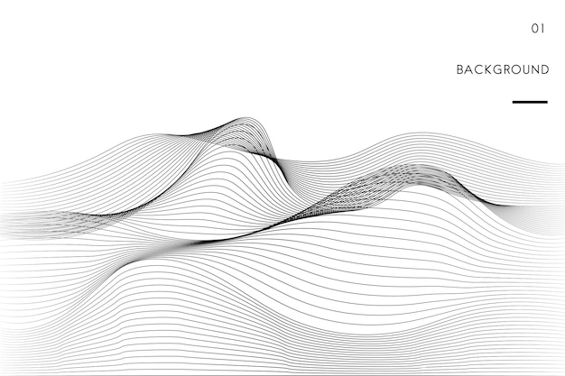 Data visualization dynamic wave pattern vector