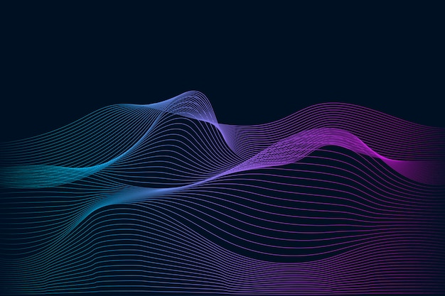 Free vector data visualization dynamic wave pattern vector