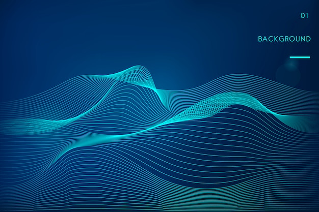 Free vector data visualization dynamic wave pattern vector