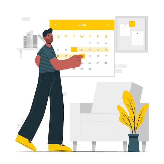 Free Vector date picker concept illustration