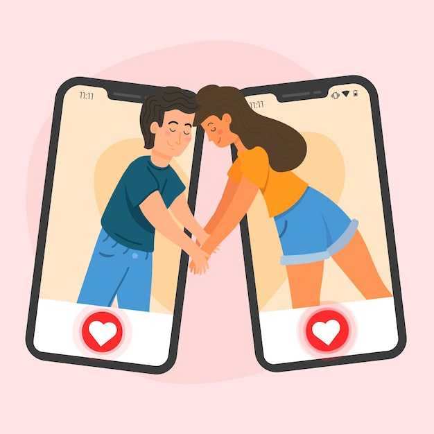 Dating app interface concept