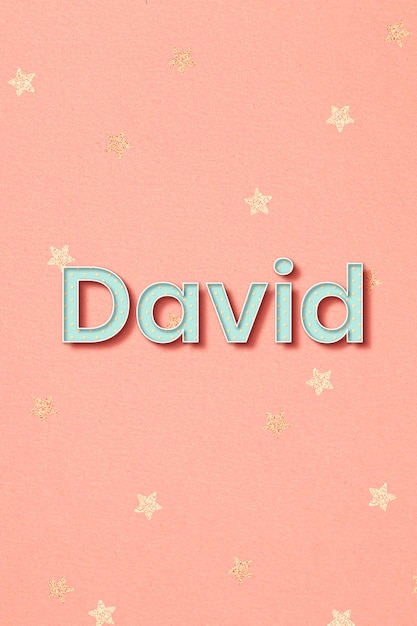 Free Vector david male name typography vector