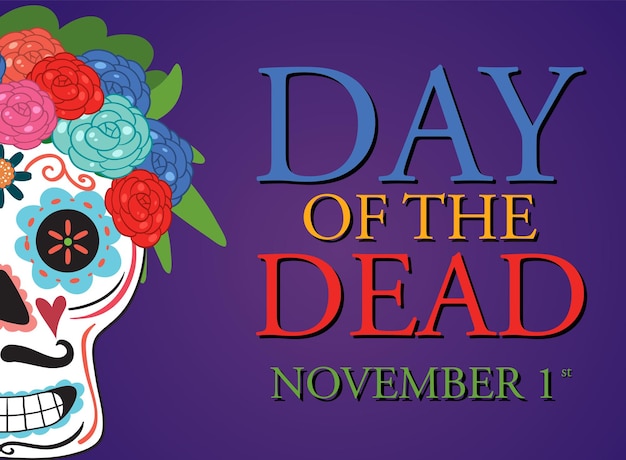 Free vector day of the dead banner