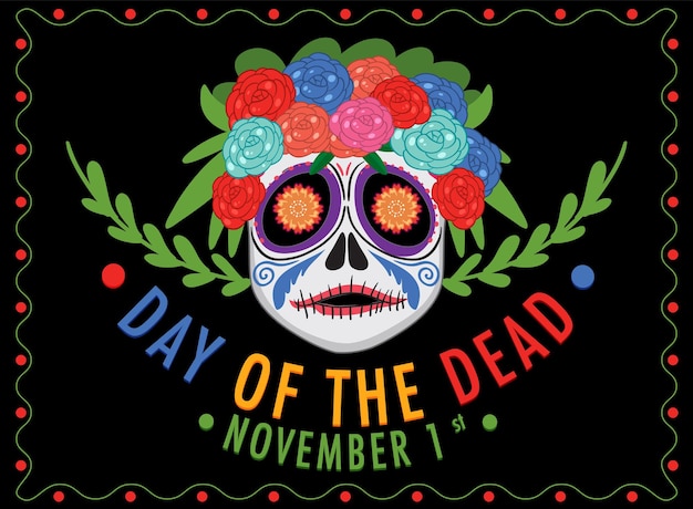 Free vector day of the dead banner