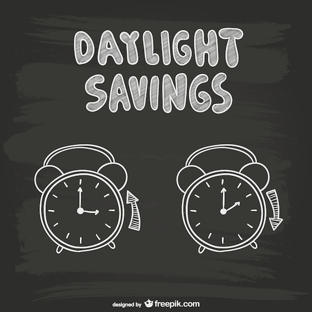 Free Vector daylight saving vector