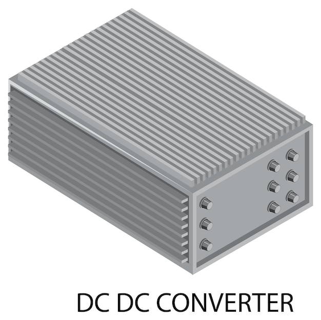 Free vector dcdc converter isolated on white background