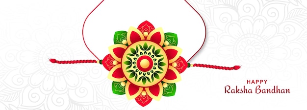 Decorated rakhi for indian festival raksha bandhan banner background