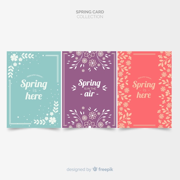 Decorated spring card collection