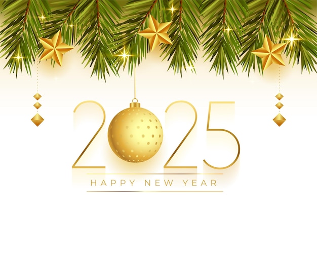 Free Vector decorative 2025 new year eve invitation background