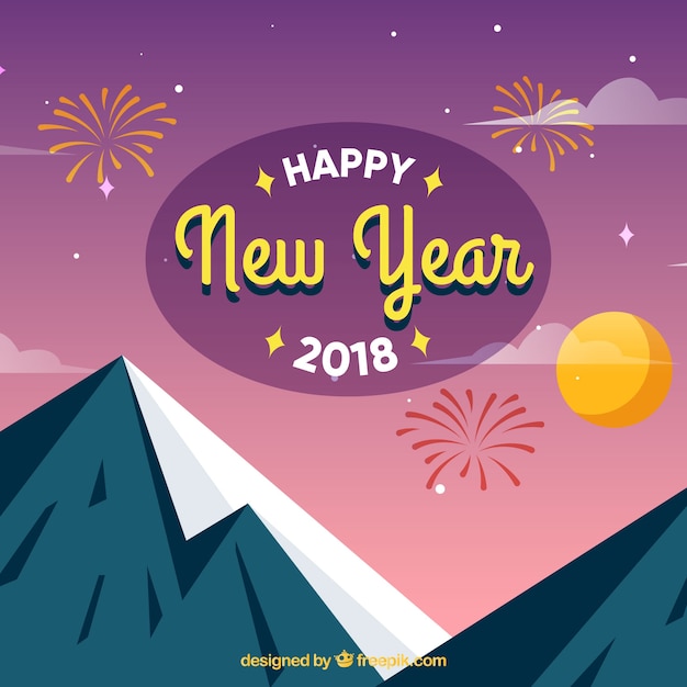 Decorative background of new year