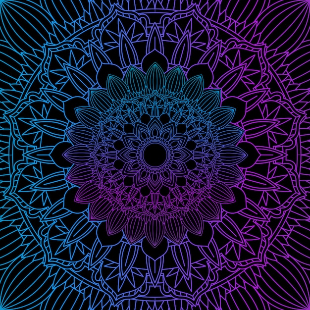 Decorative background with a colourful mandala design